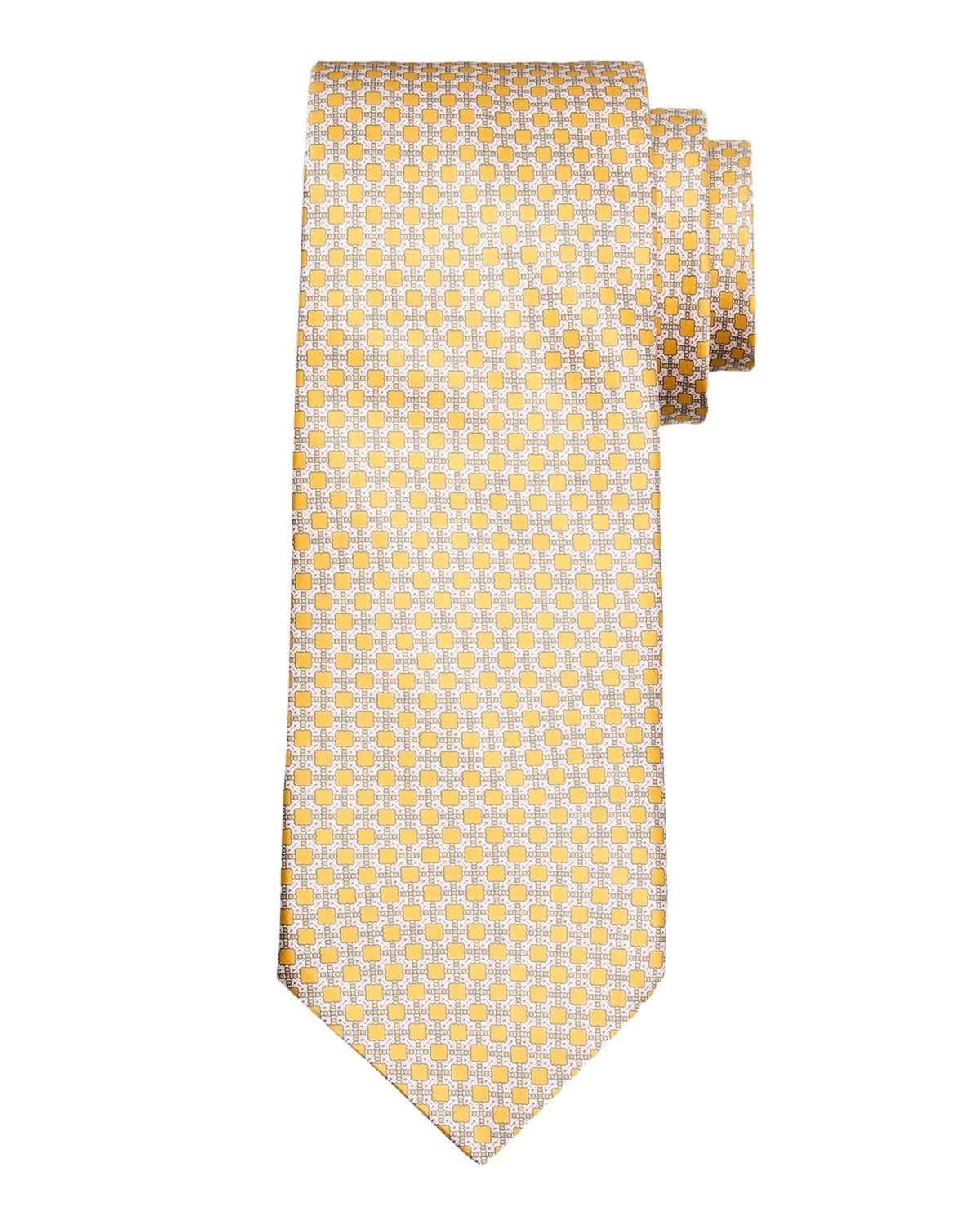 Men's Geometric Square Silk Tie