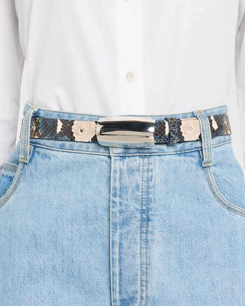 L'Agence x Streets Ahead Marlowe Snake-Embossed Leather Belt | Thumbnail 2 L'Agence x Streets Ahead Marlowe Snake-Embossed Leather Belt | Thumbnail 2
