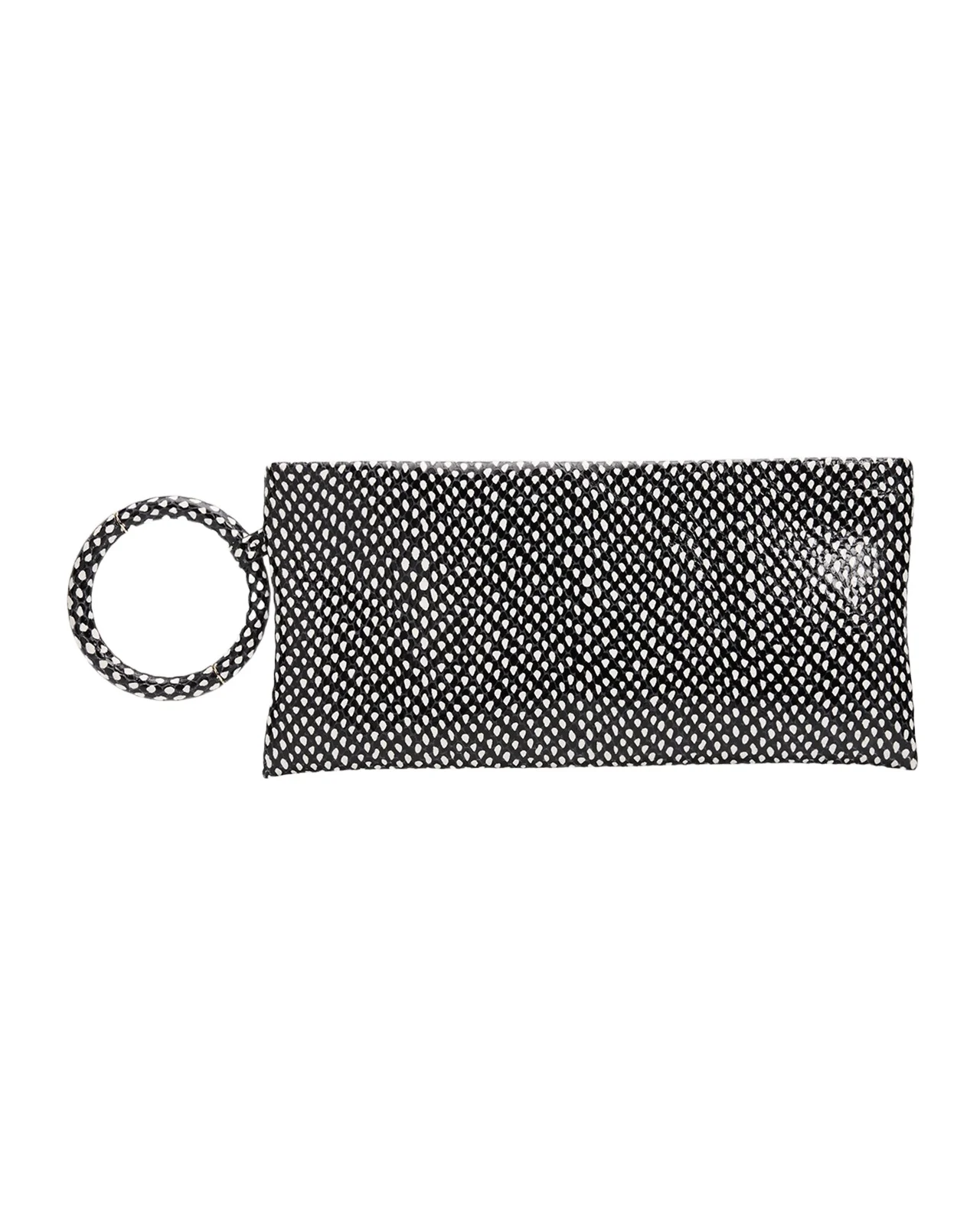 Aura Snake-Effect Leather Clutch Aura Snake-Effect Leather Clutch