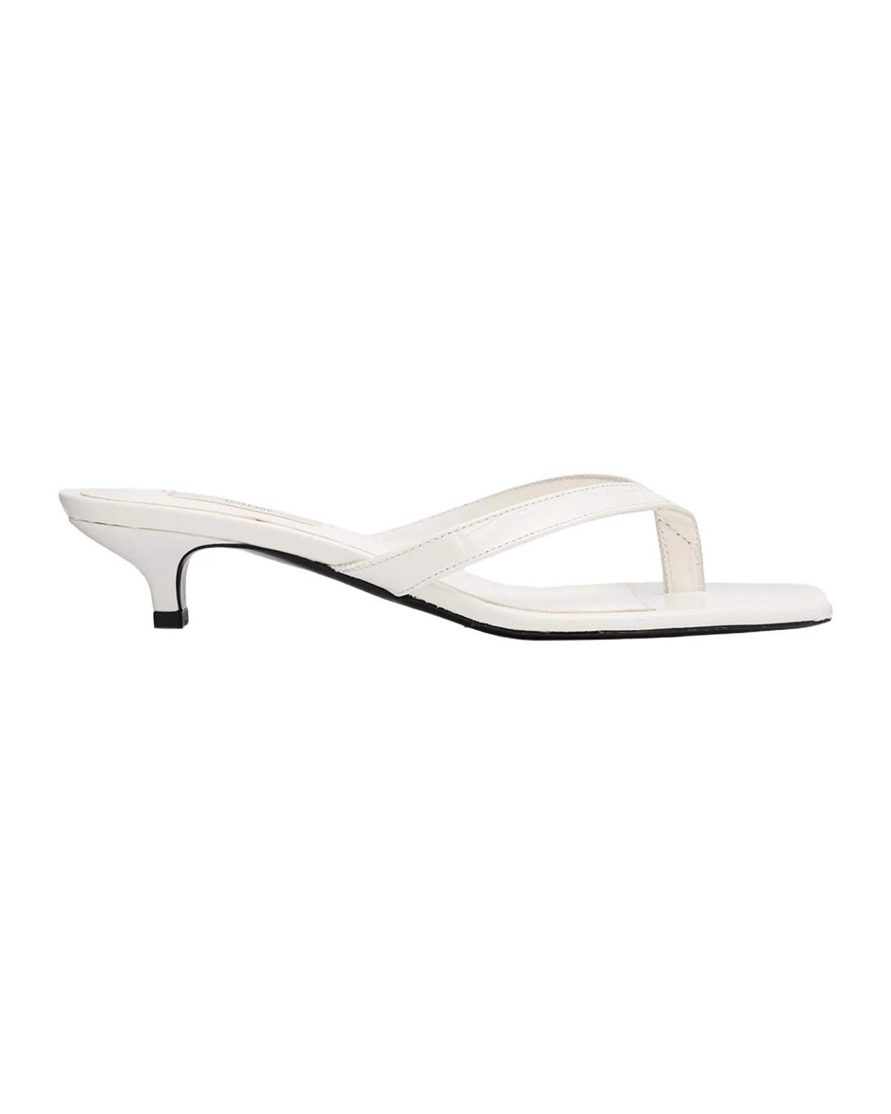 35mm Croc-Embossed Leather Heeled Flip Flops 35mm Croc-Embossed Leather Heeled Flip Flops