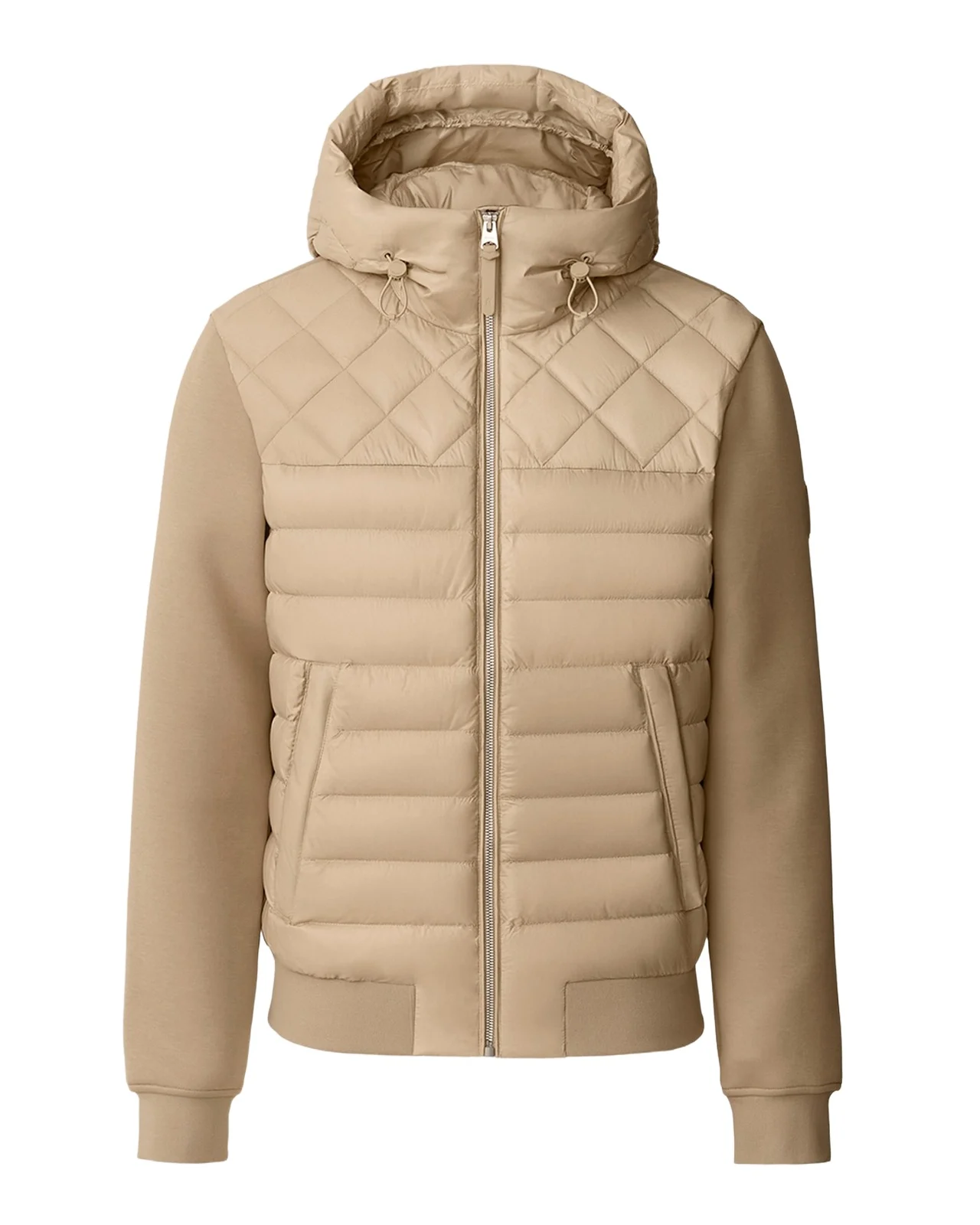 Mackage Men's Fletcher Mixed-Media Down Hooded Jacket