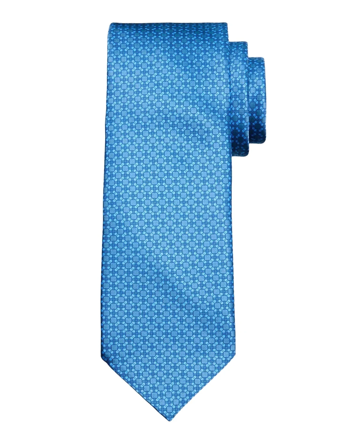 Men's Geometric Square Silk Tie