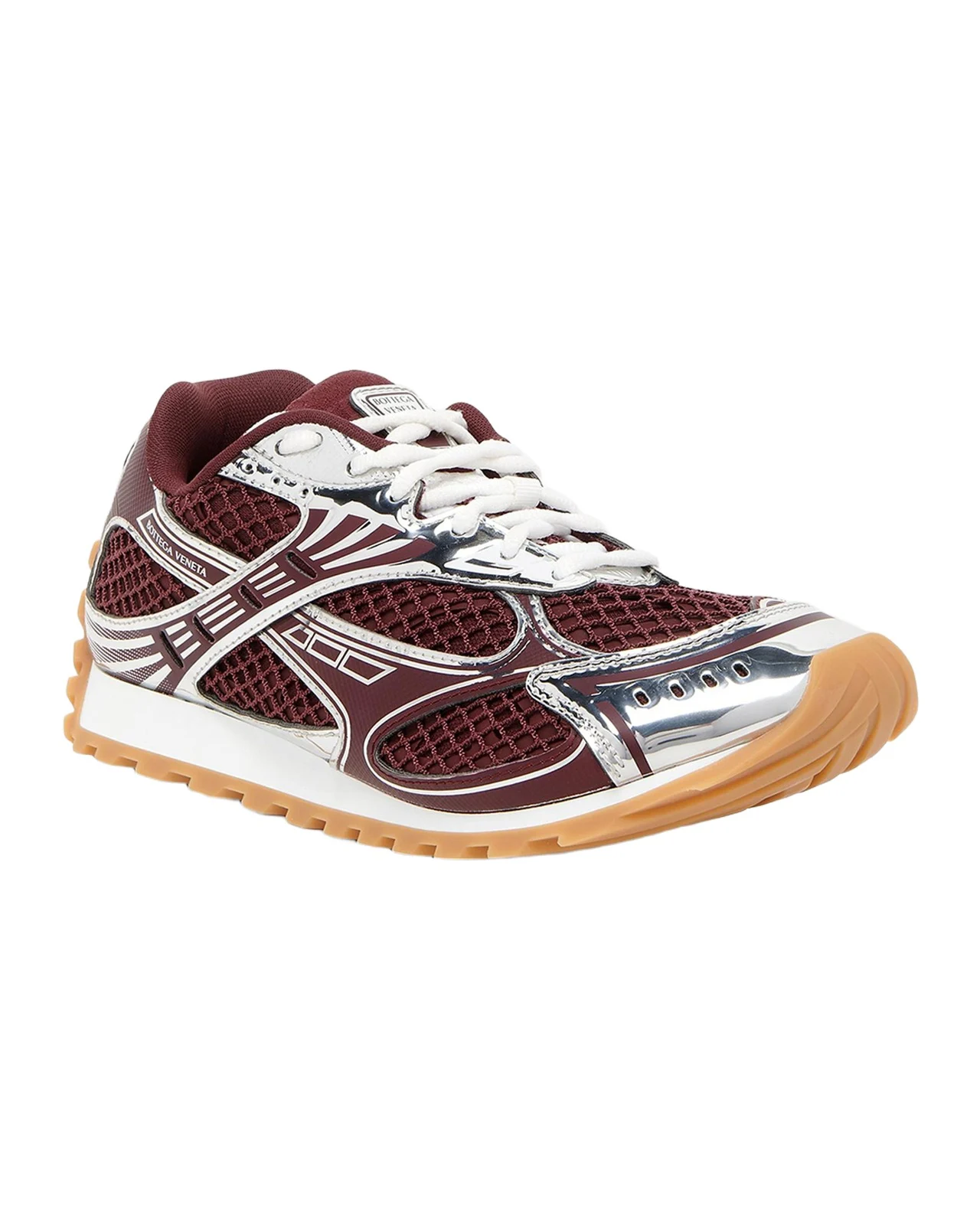 Bottega Veneta Women's Orbit Metallic Net Runner Sneakers