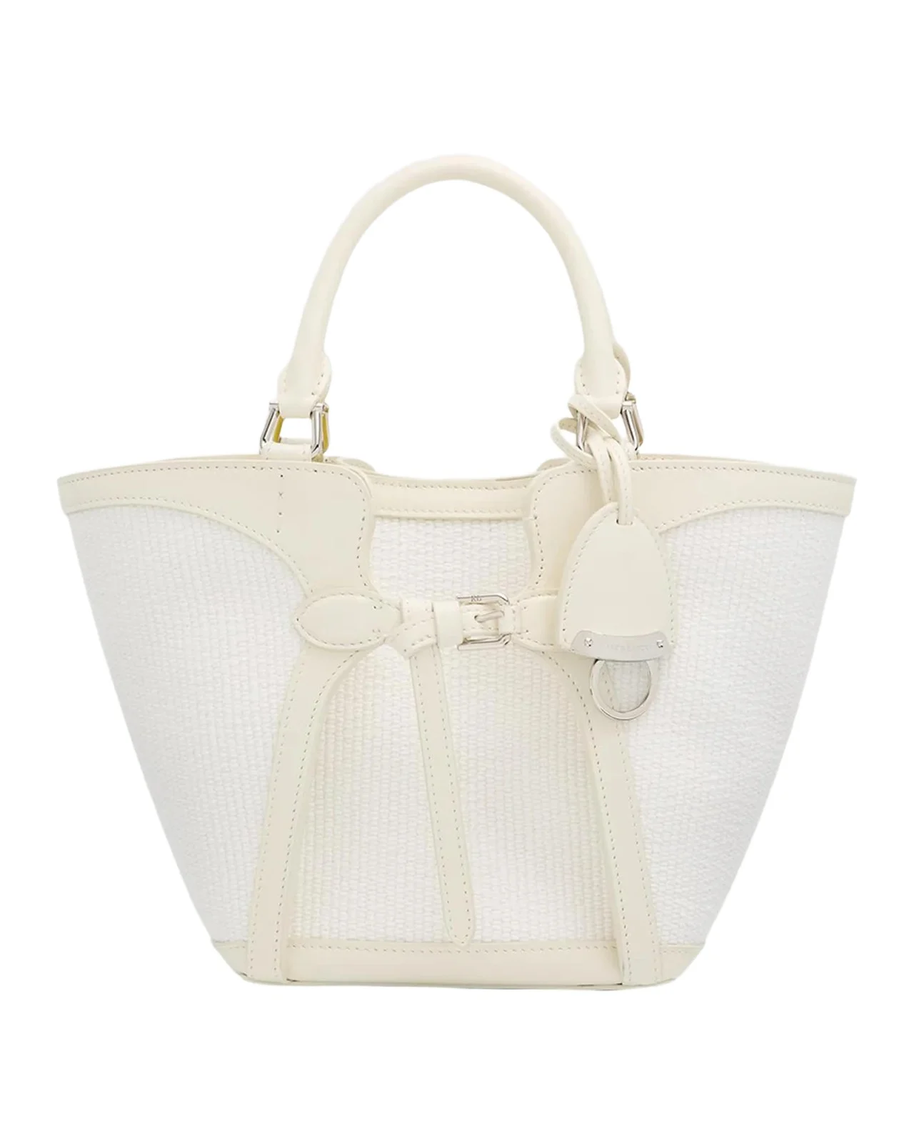 Ralph Lauren Collection The Ralph Calfskin-Trim Raffia Mini Tote