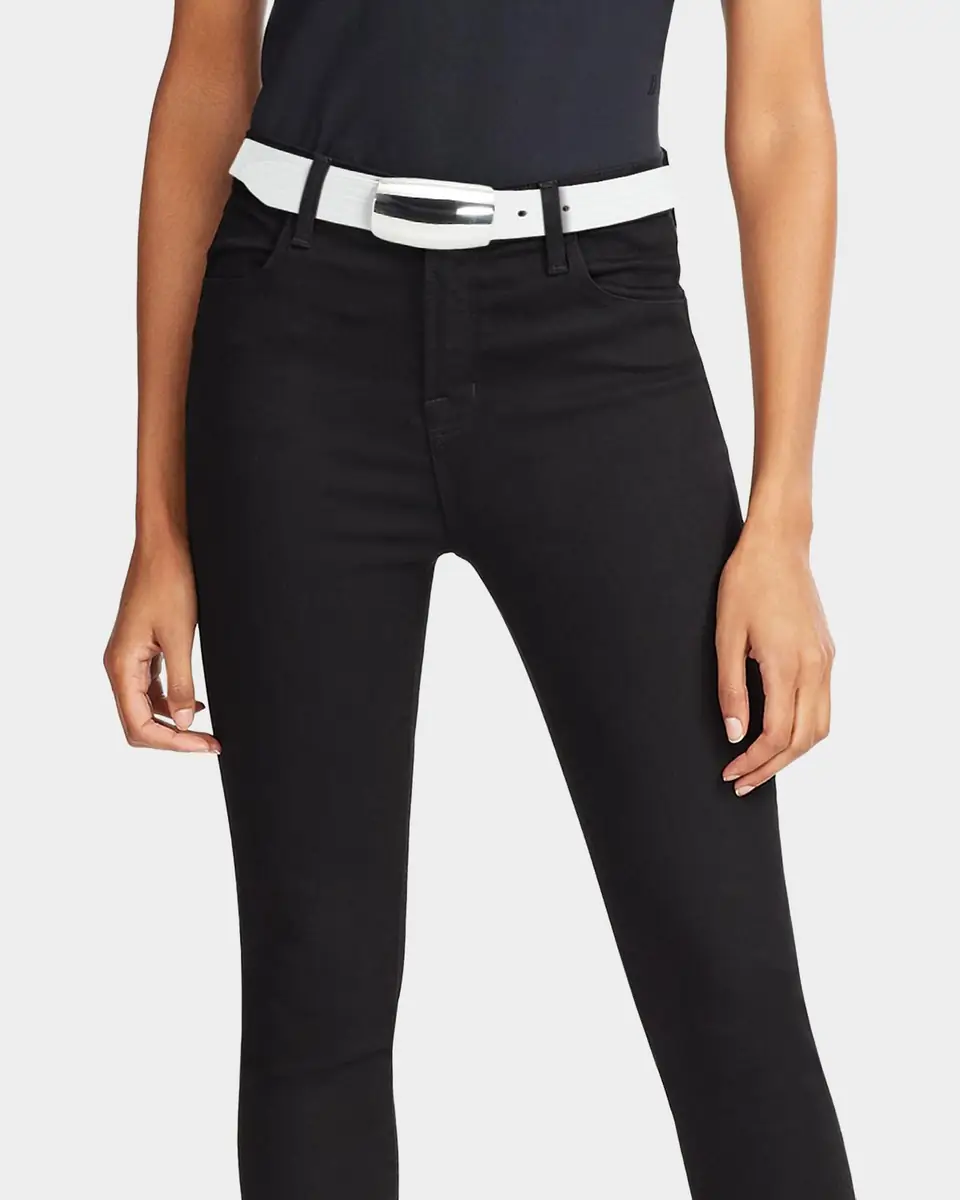 L'Agence Milou Croc-Embossed Leather Belt | Thumbnail 2 L'Agence Milou Croc-Embossed Leather Belt | Thumbnail 2