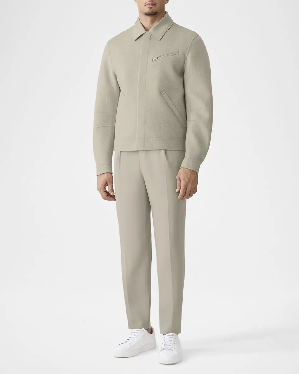 Mackage Men's Hayes Double-Face Herringbone Wool Shirt Jacket | Thumbnail 2