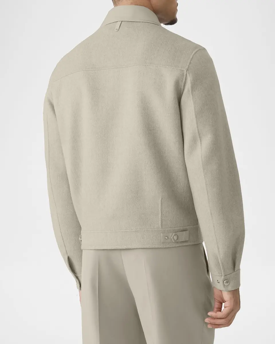 Mackage Men's Hayes Double-Face Herringbone Wool Shirt Jacket | Thumbnail 3