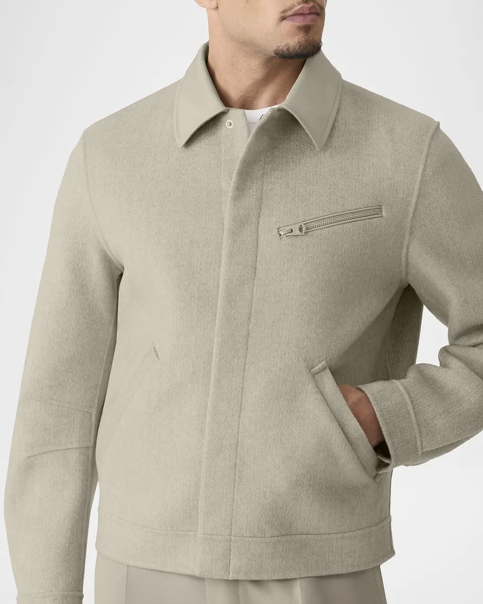 Mackage Men's Hayes Double-Face Herringbone Wool Shirt Jacket | Thumbnail 5