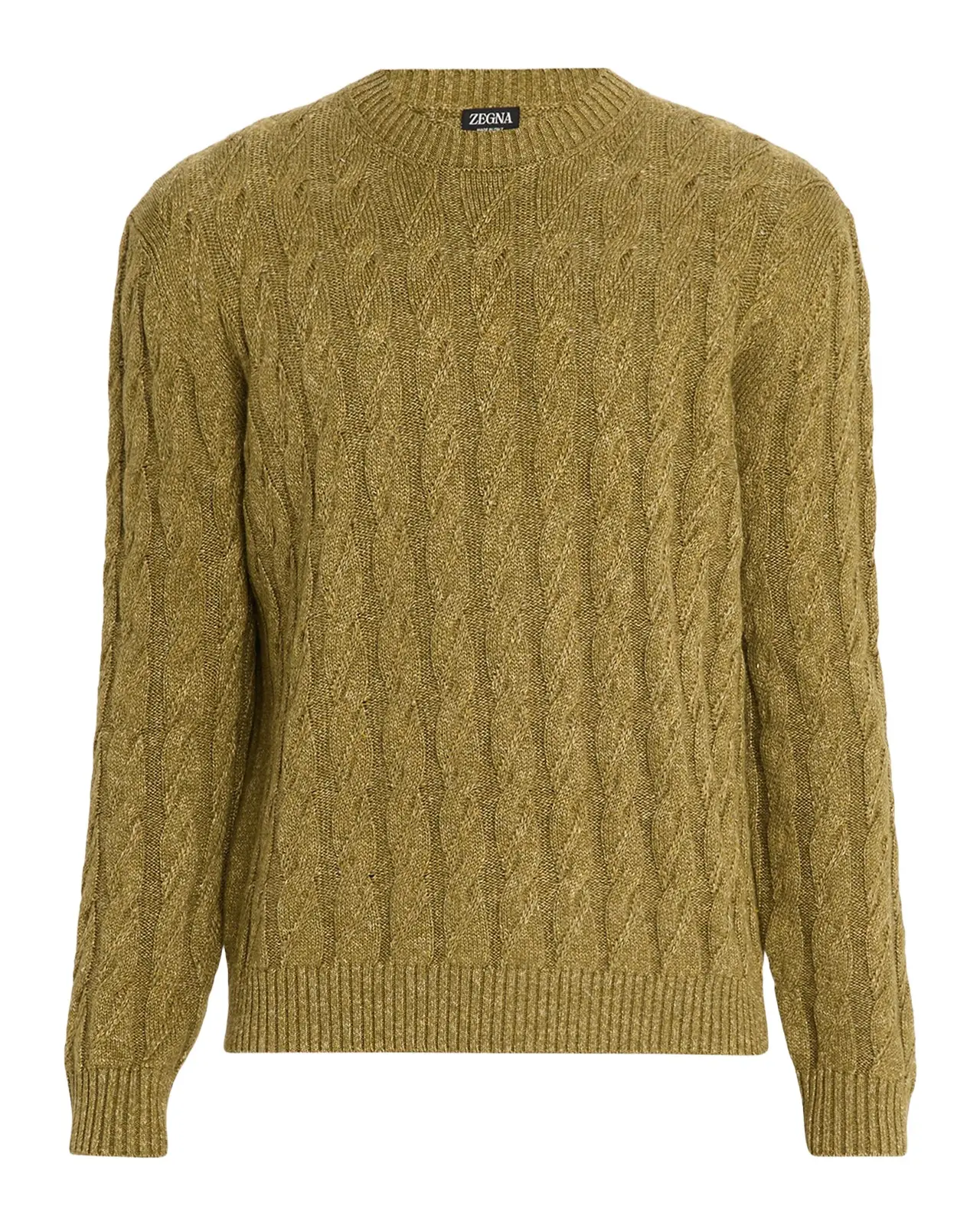 Men's Cable-Knit Melange Cashmere-Blend Crewneck Sweater Men's Cable-Knit Melange Cashmere-Blend Crewneck Sweater