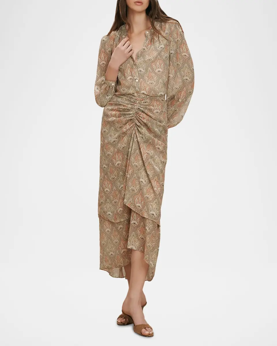 Veronica Beard Ashlynn Long-Sleeve Silk Blouse | Thumbnail 2