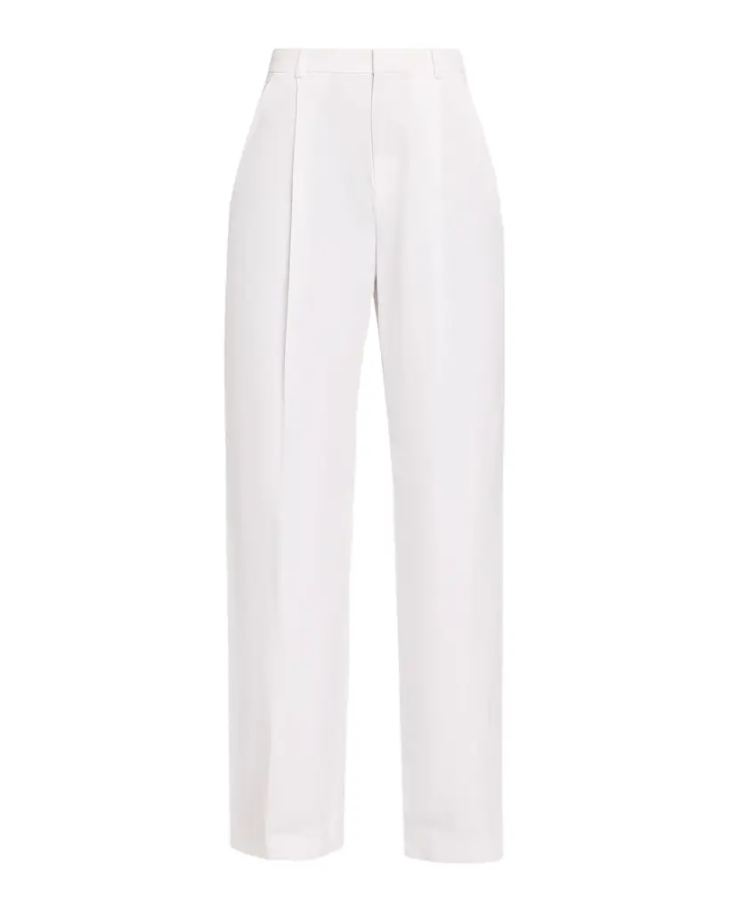 Vince Camille Mid-Rise Cotton-Blend Trousers