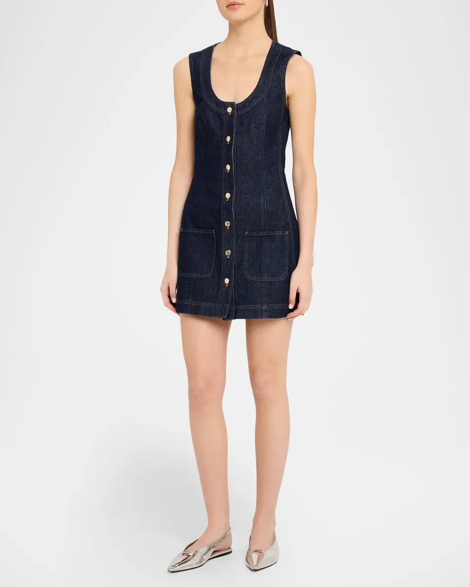 FRAME The Patch Pocket Mini Dress | Thumbnail 4