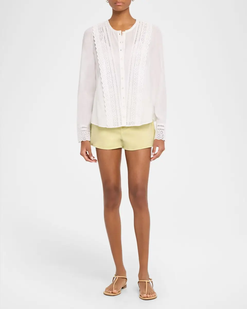Veronica Beard Clermont Embroidered Long-Sleeve Blouse | Thumbnail 2 Veronica Beard Clermont Embroidered Long-Sleeve Blouse | Thumbnail 2
