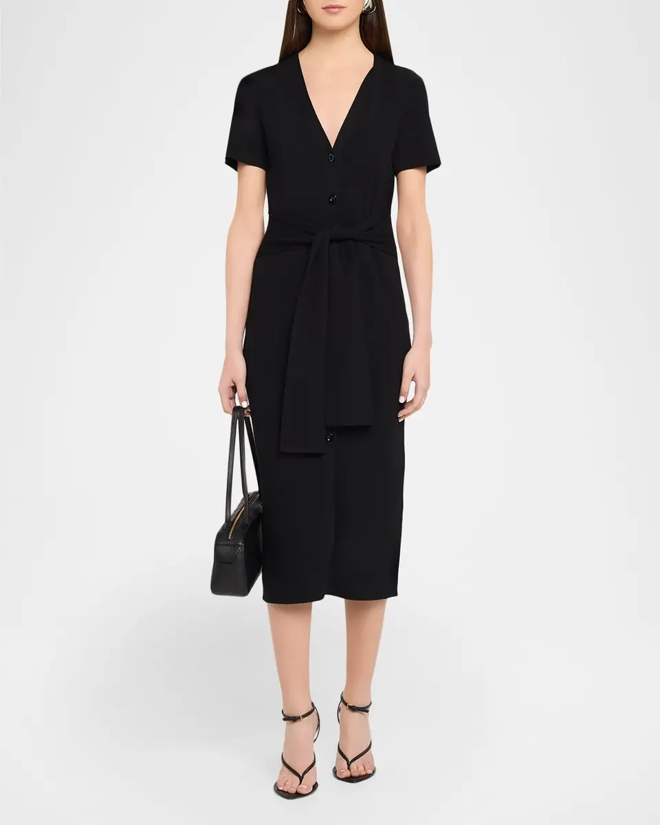 Toccin Agnes Ribbed Tie-Front Shirtdress | Thumbnail 2 Toccin Agnes Ribbed Tie-Front Shirtdress | Thumbnail 2