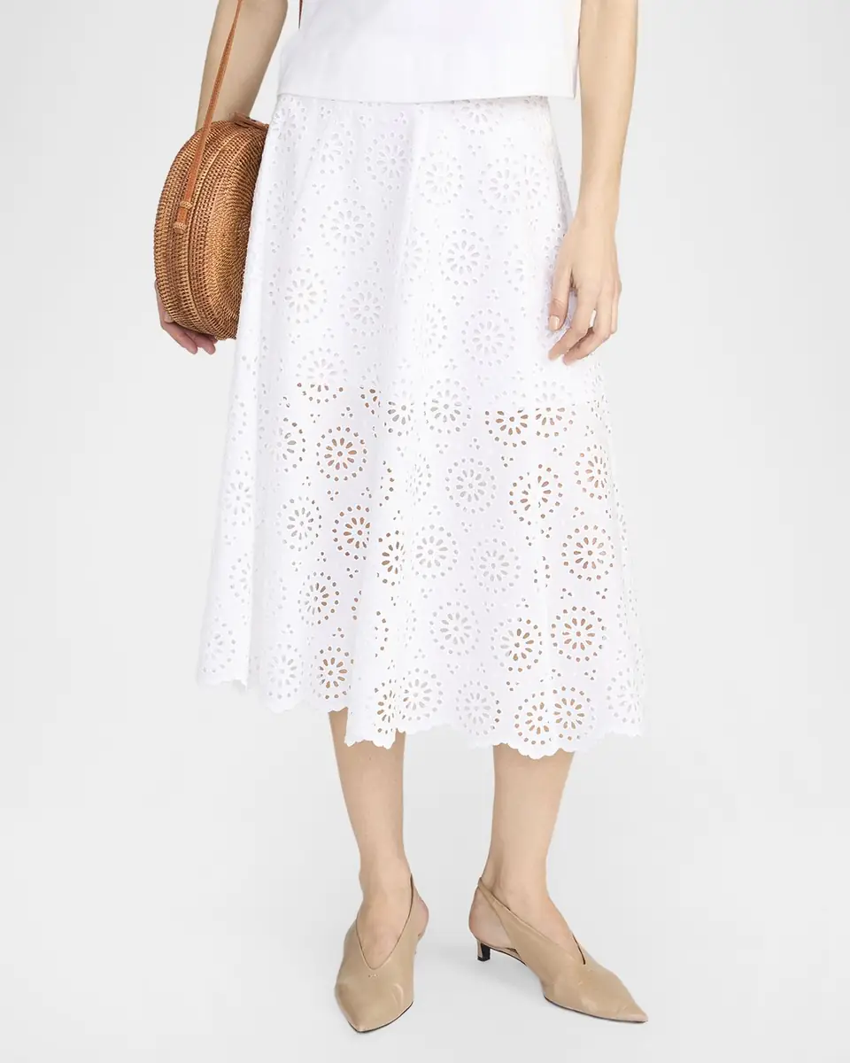 FRAME The Solstice Eyelet Skirt | Thumbnail 4