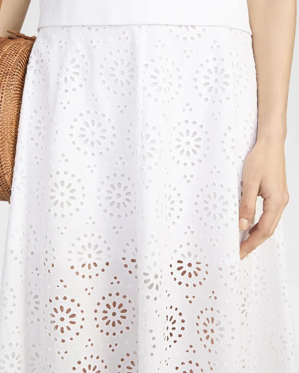 FRAME The Solstice Eyelet Skirt | Thumbnail 5