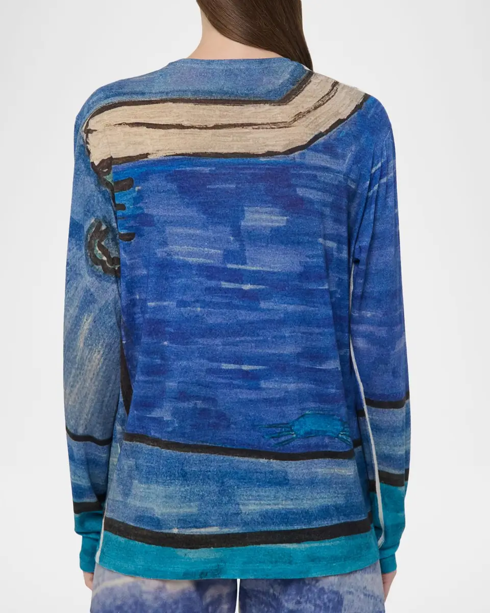 Gabriela Hearst Isaro Long-Sleeve Cashmere Jersey T-Shirt | Thumbnail 2 Gabriela Hearst Isaro Long-Sleeve Cashmere Jersey T-Shirt | Thumbnail 2
