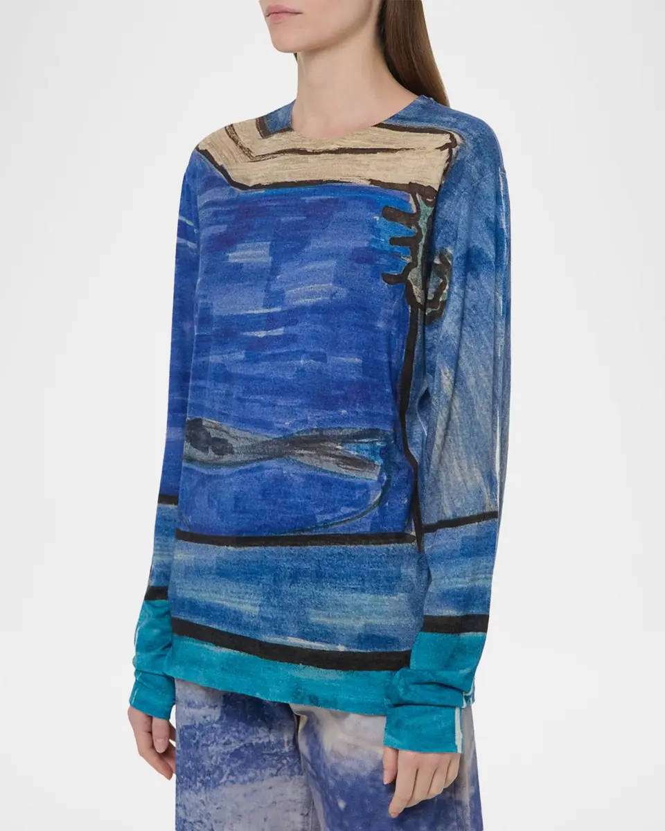 Gabriela Hearst Isaro Long-Sleeve Cashmere Jersey T-Shirt | Thumbnail 4 Gabriela Hearst Isaro Long-Sleeve Cashmere Jersey T-Shirt | Thumbnail 4
