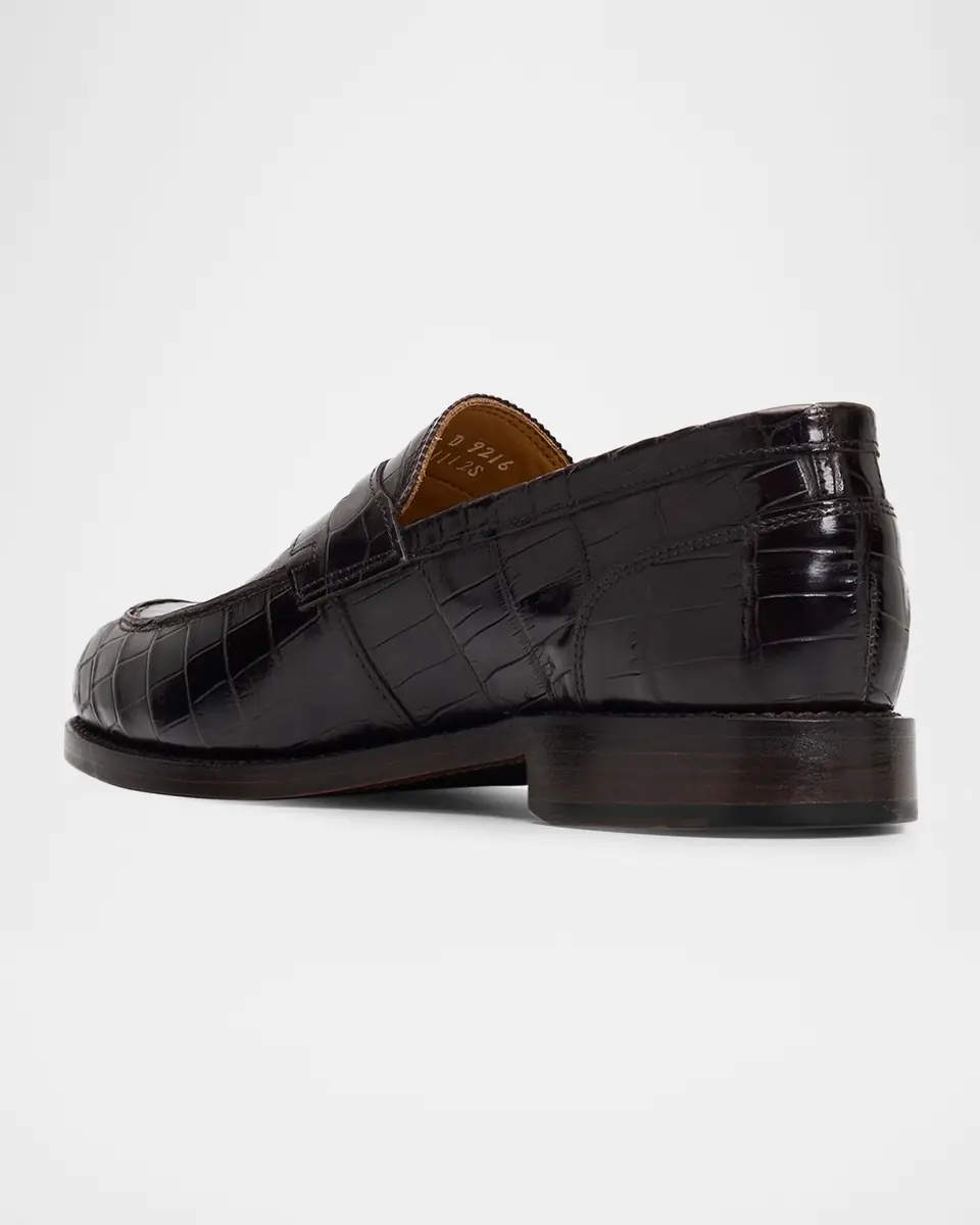 Allen Edmonds Reserve Men's Miller Reserve Crocodile Leather Penny Loafers | Thumbnail 4 Allen Edmonds Reserve Men's Miller Reserve Crocodile Leather Penny Loafers | Thumbnail 4