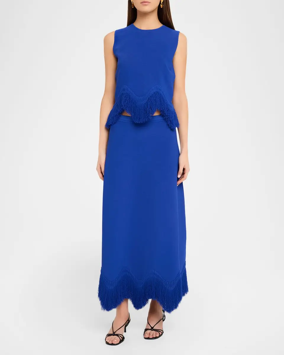 Ulla Johnson Paulina Knit Fringe Midi Skirt | Thumbnail 2