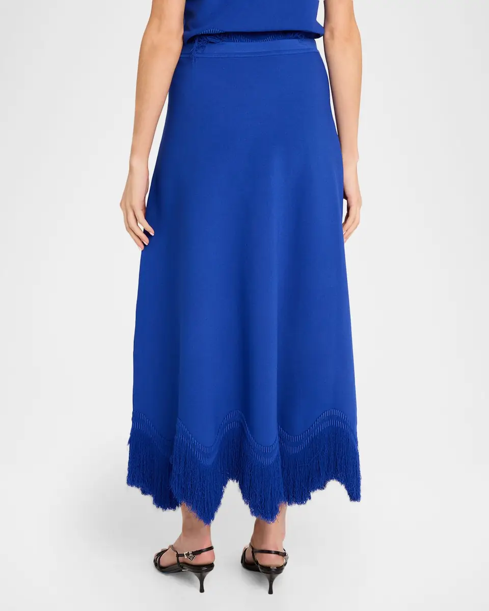 Ulla Johnson Paulina Knit Fringe Midi Skirt | Thumbnail 3