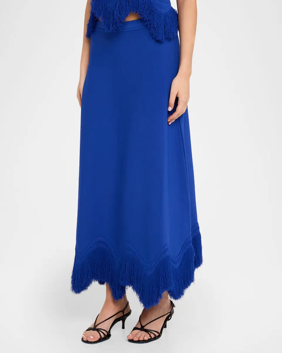 Ulla Johnson Paulina Knit Fringe Midi Skirt | Thumbnail 4