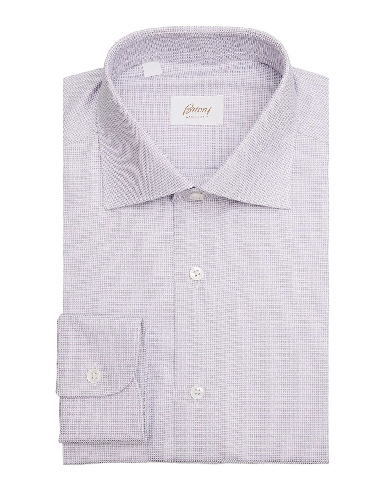 Men's Micro-Geometric Cotton Dress Shirt