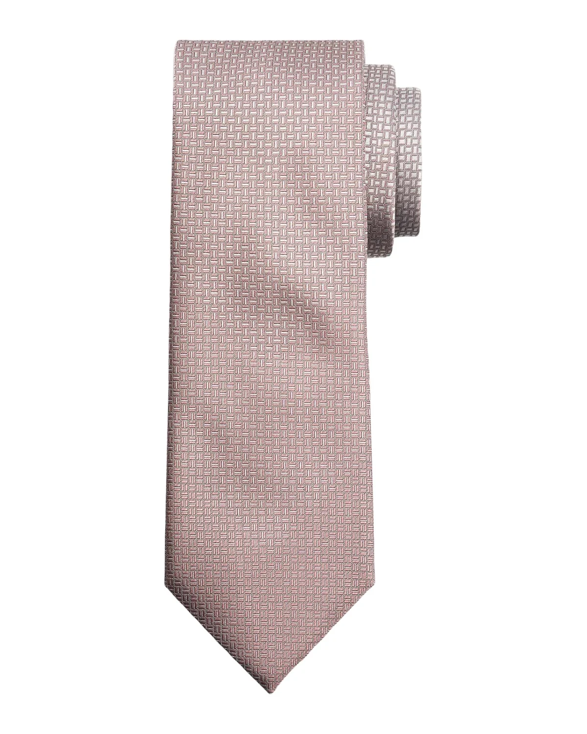 Men's Micro-Geometric Square Jacquard Silk Tie Men's Micro-Geometric Square Jacquard Silk Tie