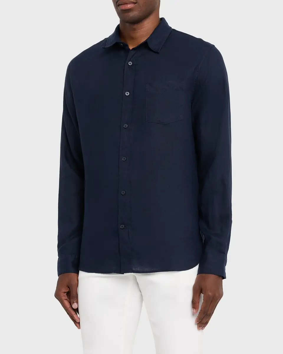 Vince Men's Linen Sport Shirt | Thumbnail 4
