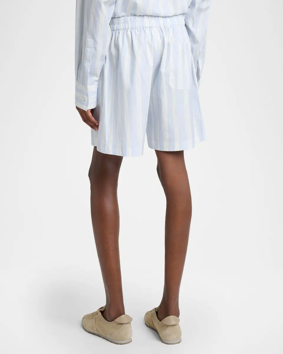 Jacquemus Men's Cotton Stripe Relaxed Flat-Front Shorts | Thumbnail 3 Jacquemus Men's Cotton Stripe Relaxed Flat-Front Shorts | Thumbnail 3