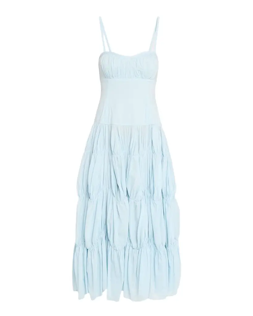 Ulla Johnson Emmalina Tiered Cotton Midi Dress | Image 1 Ulla Johnson Emmalina Tiered Cotton Midi Dress | Image 1
