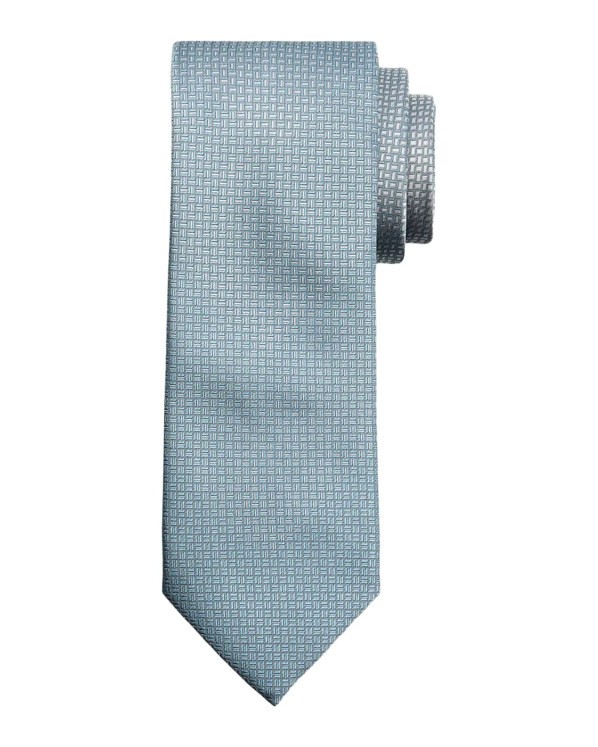 Men's Micro-Geometric Square Jacquard Silk Tie Men's Micro-Geometric Square Jacquard Silk Tie