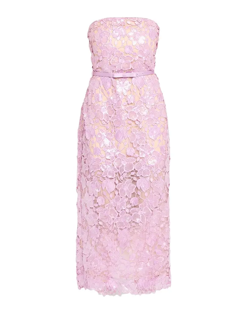 Rowen Sequined Lace Midi Dress Rowen Sequined Lace Midi Dress