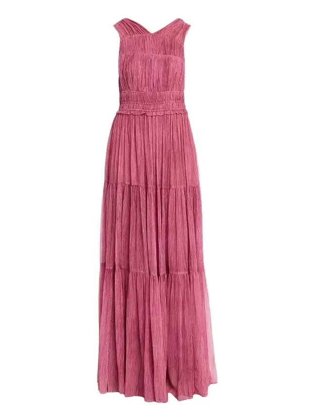 Freesia Sleeveless Silk Chiffon Gown