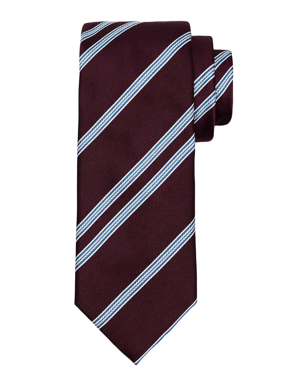 Men's Herringbone Stripe Jacquard Silk Tie