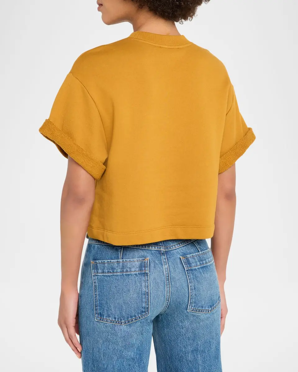 Ulla Johnson Cove Cotton-Terry Crop Top | Thumbnail 3