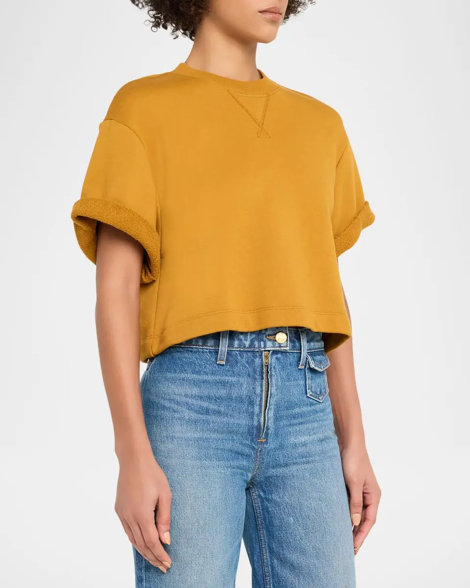 Ulla Johnson Cove Cotton-Terry Crop Top | Thumbnail 4