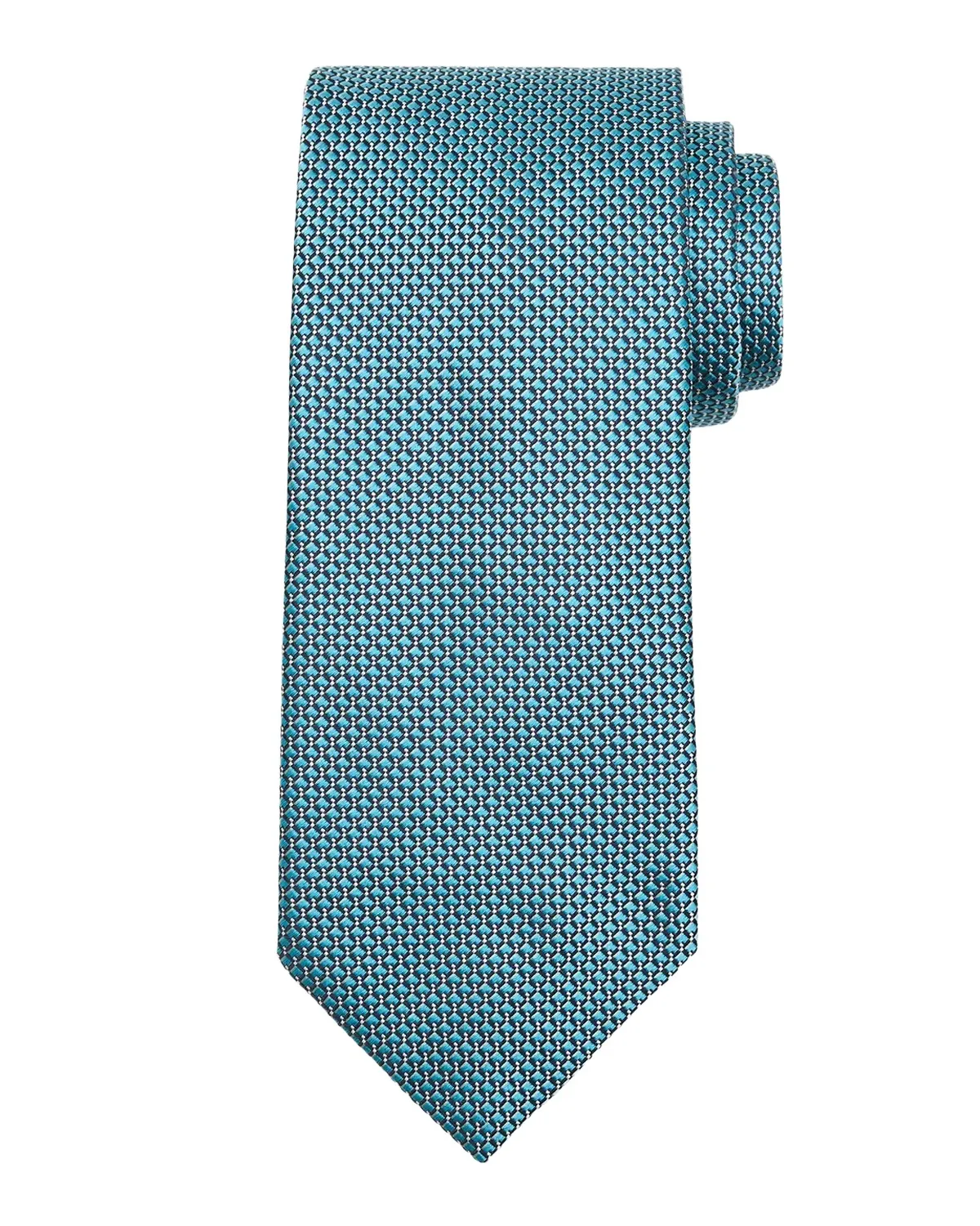 Men's Micro-Geometric Square Jacquard Silk Tie Men's Micro-Geometric Square Jacquard Silk Tie