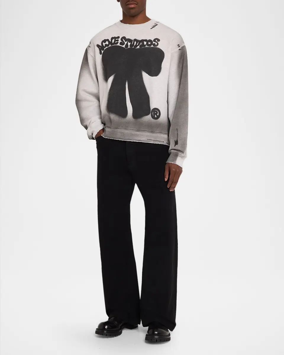 Acne Studios Men's Fransiska Cotton Sweatshirt | Thumbnail 2 Acne Studios Men's Fransiska Cotton Sweatshirt | Thumbnail 2