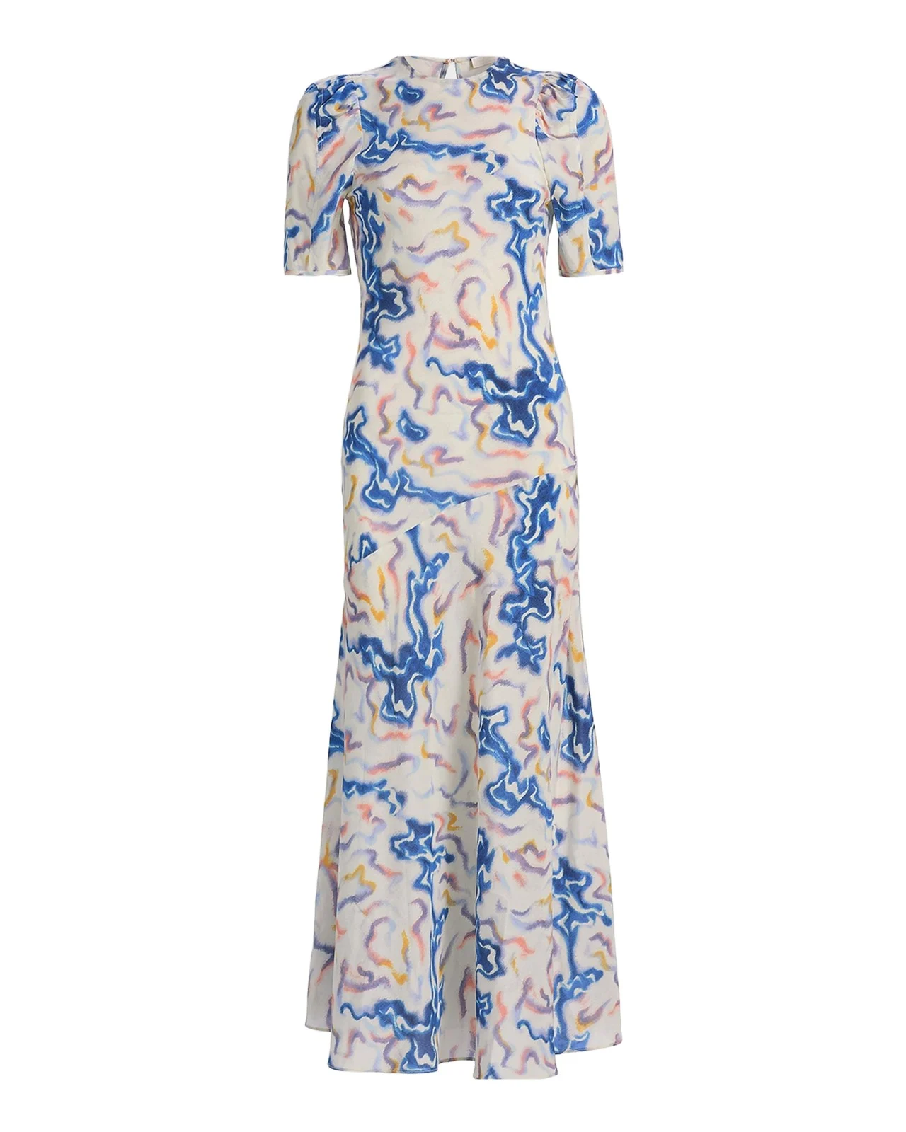 Samar Short-Sleeve Silk Dress Samar Short-Sleeve Silk Dress