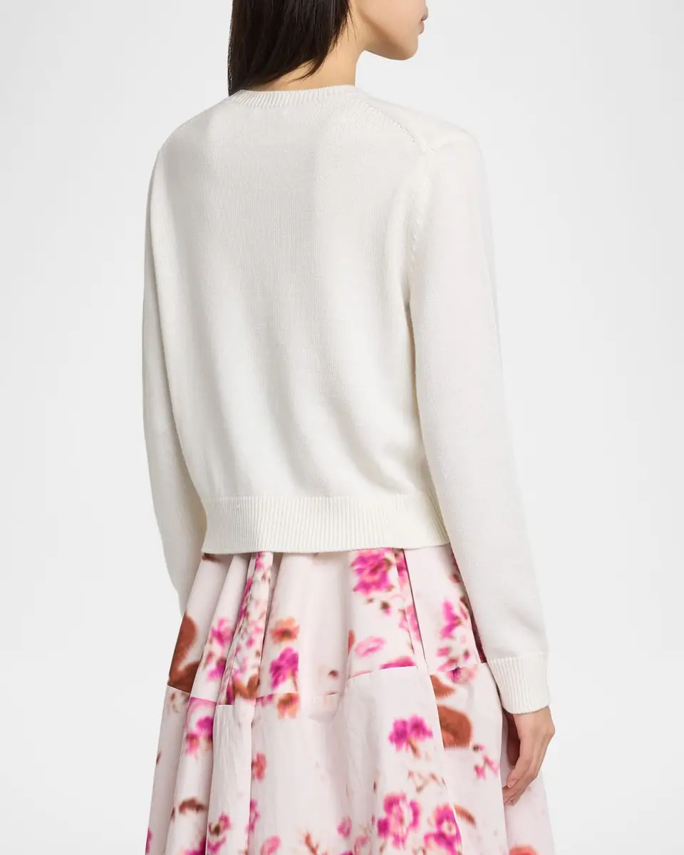 Erdem Floral Applique Wool Knit Cardigan | Thumbnail 3 Erdem Floral Applique Wool Knit Cardigan | Thumbnail 3