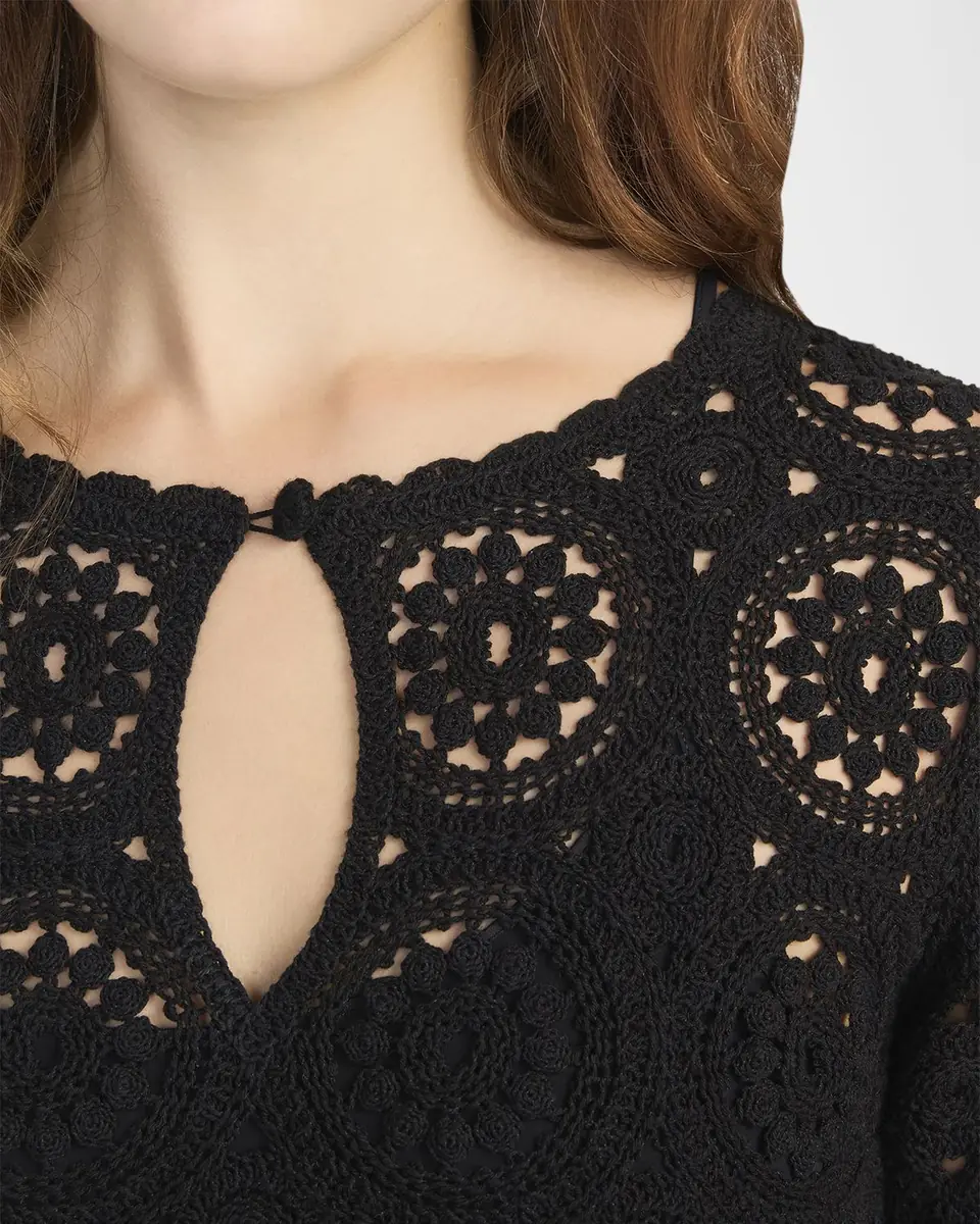 FRAME The Crochet Keyhole Mini Dress | Thumbnail 5 FRAME The Crochet Keyhole Mini Dress | Thumbnail 5