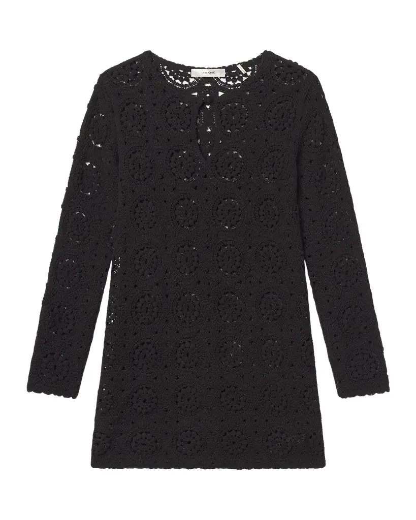 The Crochet Keyhole Mini Dress The Crochet Keyhole Mini Dress