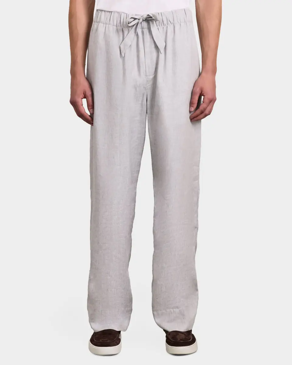 Frescobol Carioca Men's Oscar Linen & Cotton Drawstring Trousers | Thumbnail 3 Frescobol Carioca Men's Oscar Linen & Cotton Drawstring Trousers | Thumbnail 3