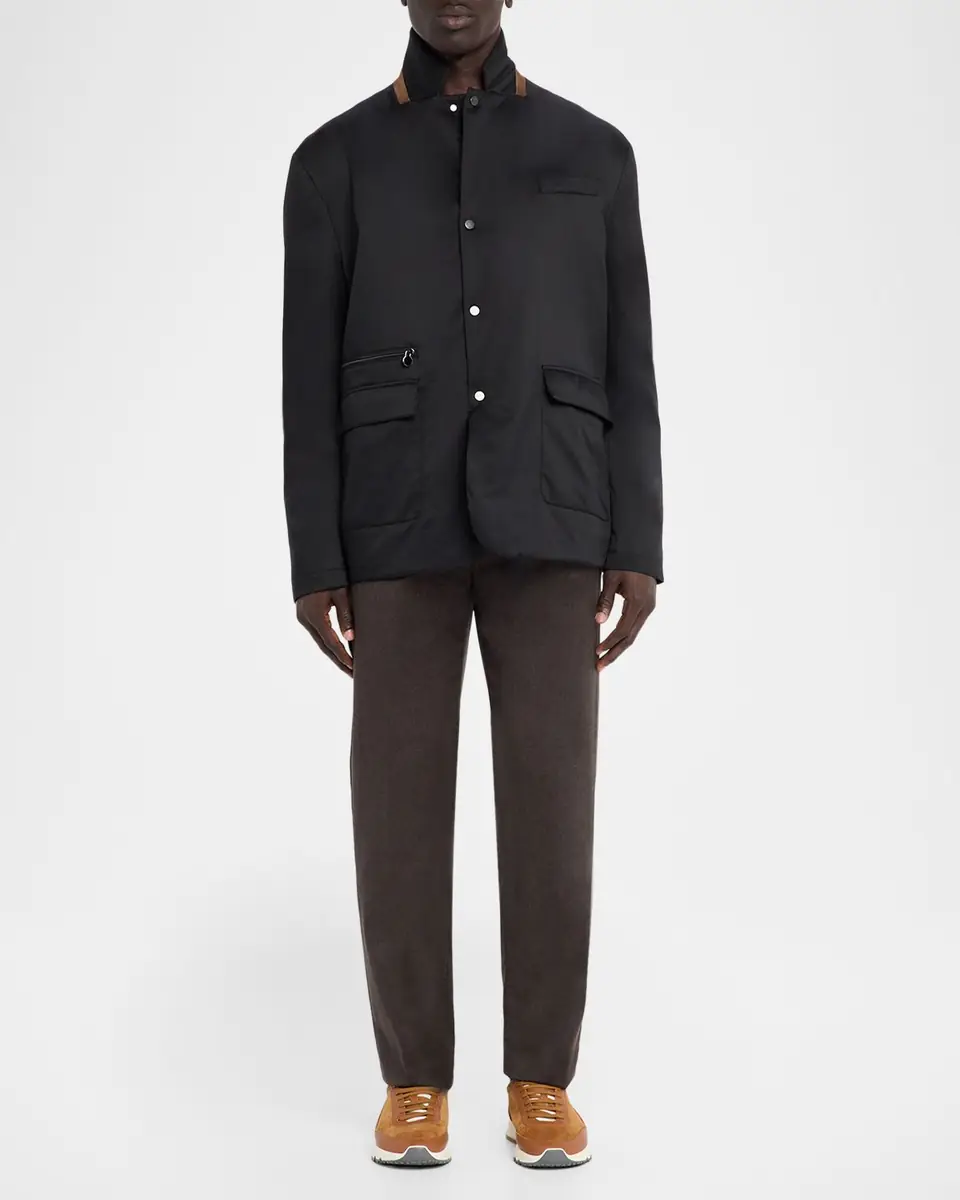 Kiton Men's Washed-Effect Wool Four-Pocket Pants | Thumbnail 2