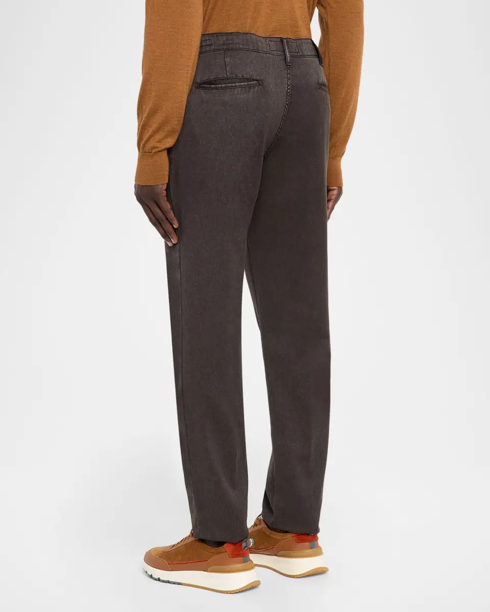 Kiton Men's Washed-Effect Wool Four-Pocket Pants | Thumbnail 3