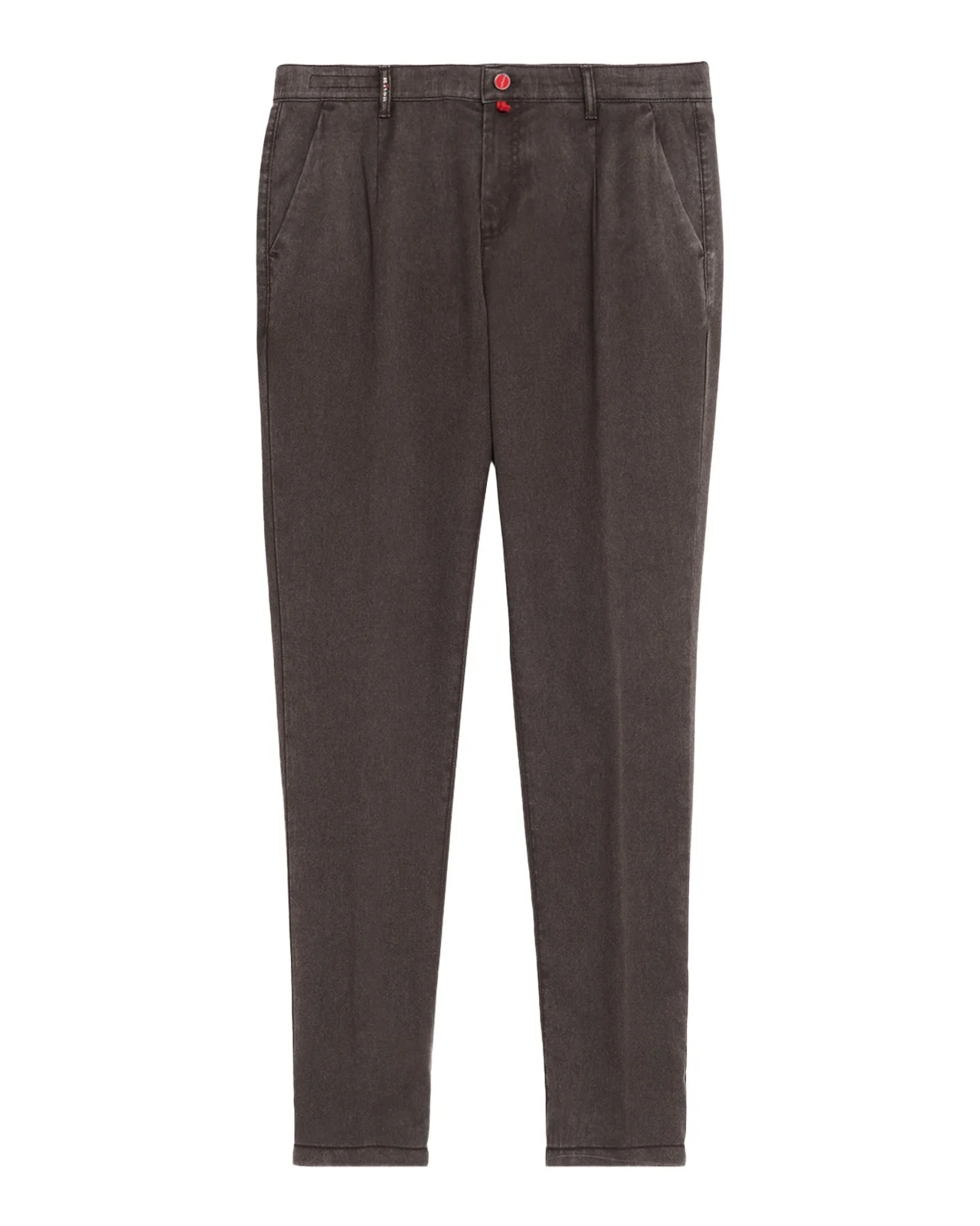 Kiton Men's Washed-Effect Wool Four-Pocket Pants