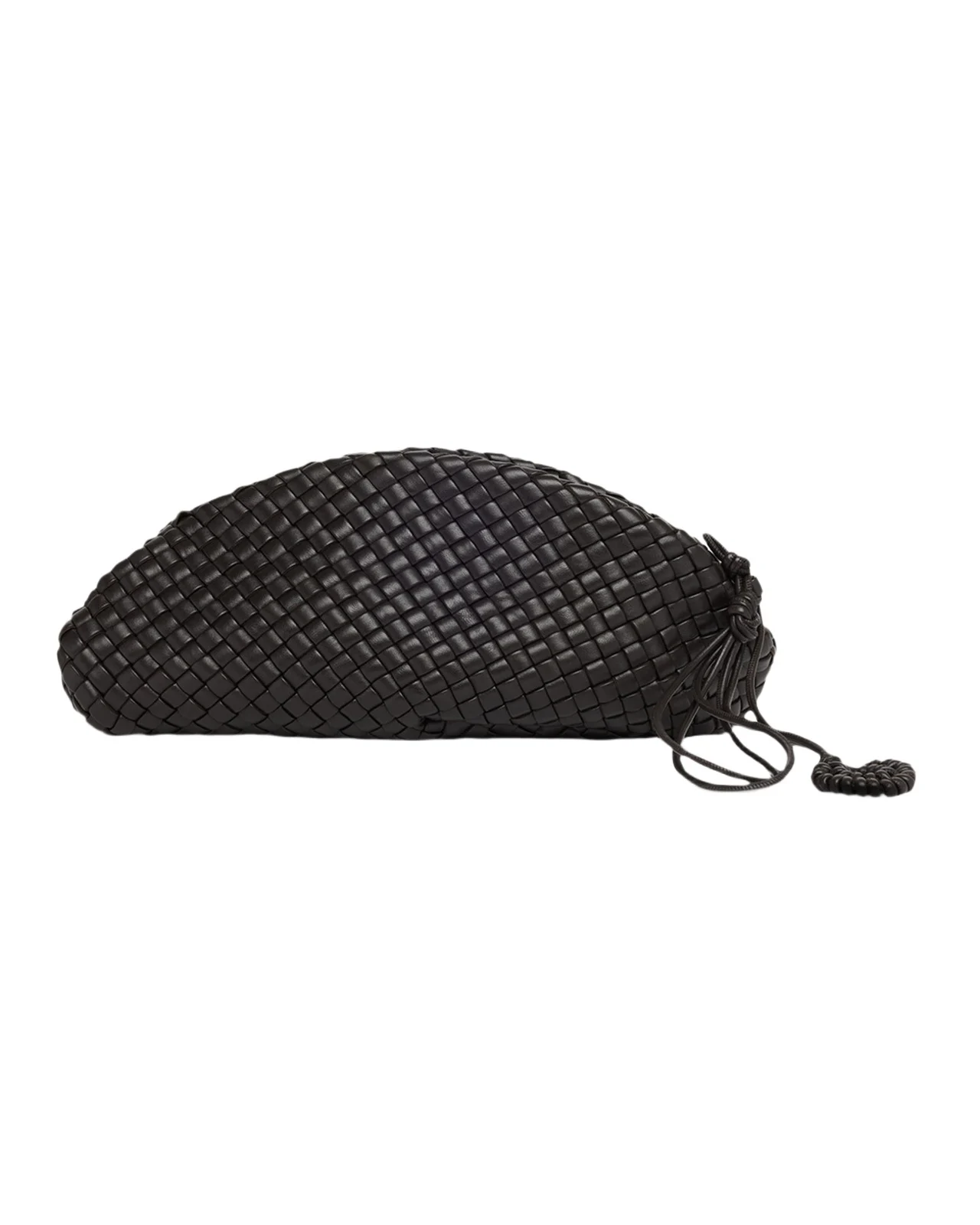 Padded Leather Sculptural Clutch Bag