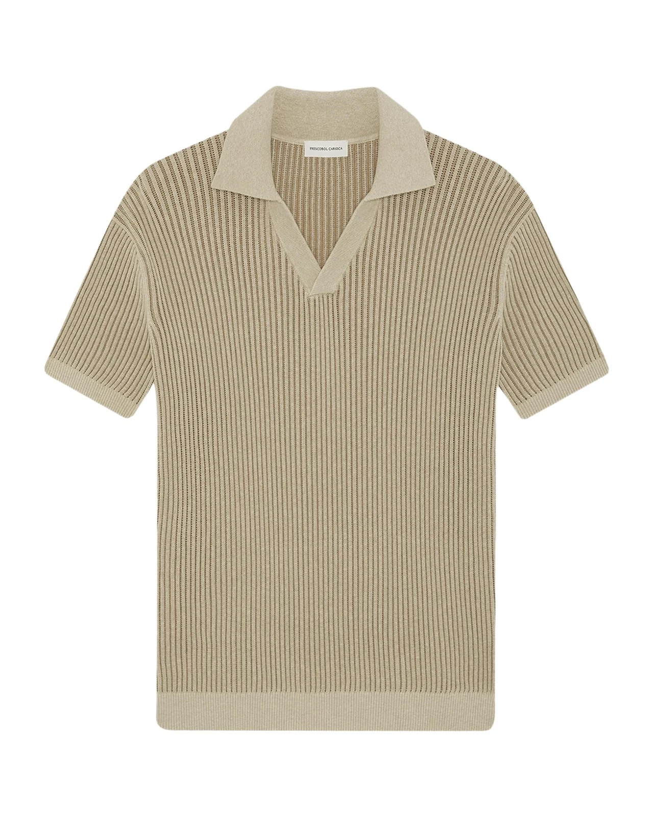 Rino CottonCashmere Rib-Knit Polo Sweater Rino CottonCashmere Rib-Knit Polo Sweater