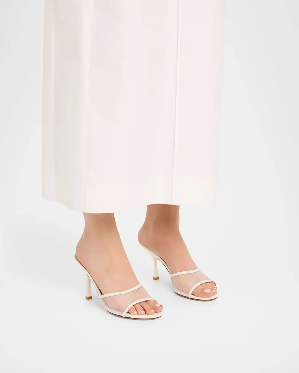 Stuart Weitzman 85mm Bareitall Mesh and Patent Leather Sandals | Thumbnail 2 Stuart Weitzman 85mm Bareitall Mesh and Patent Leather Sandals | Thumbnail 2